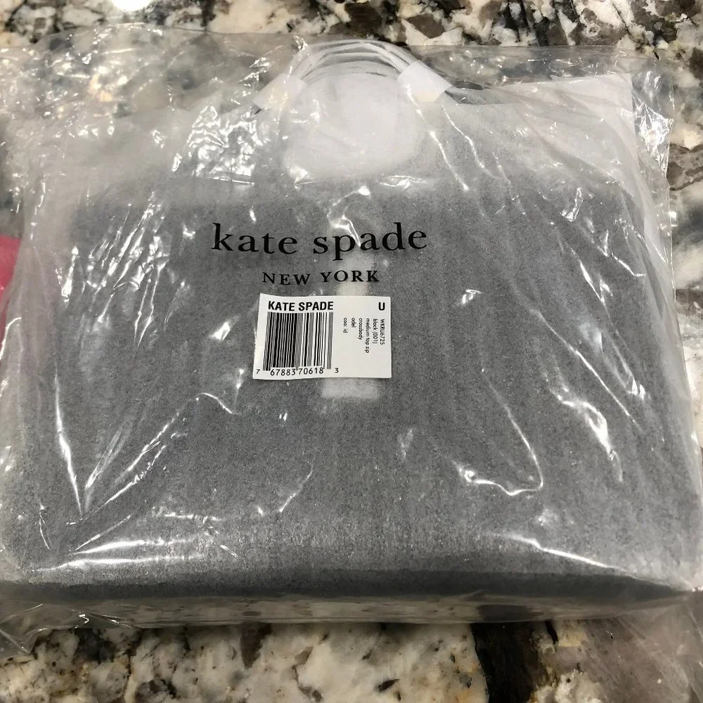 New with Tags Kate Spade ADEL Black Leather Zip Top Crossbody WKRU6725 - Picture 5 of 6